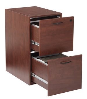 OSP Home Furnishings Napa File Pedestal with Two Deep Drawers for Letter and Legal Document Storage Cherry NAP-74-CHY