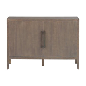 English Elm U_style Farmhouse Pine Veneer Buffet Cabinet with Double Doors for Kitchen or Entryway Brown N711P410389D