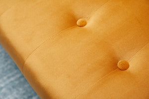 English Elm Sofa Bed Velvet Upholstered Convertible with Gold Metal Legs for Studio Spaces Ginger B205P246430