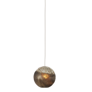 Pathos Round Multi-Drop Pendant Light - Artistic Glass Shade with Reactive Glaze and Antique Finish