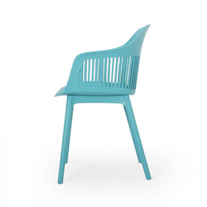English Elm Christopher Knight Home® - DAHLIA Weather-Resistant Outdoor Chair with Durable Polypropylene Frame, Modern Minimalist Design Teal 26.7 L x 23.7 W x 22.2 H 68374.00T