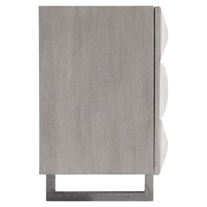 Bernhardt Bernhardt Rune Sculptural Entertainment Credenza With Bluff Oak Veneer, Graphite Legs, Cable Management 321870