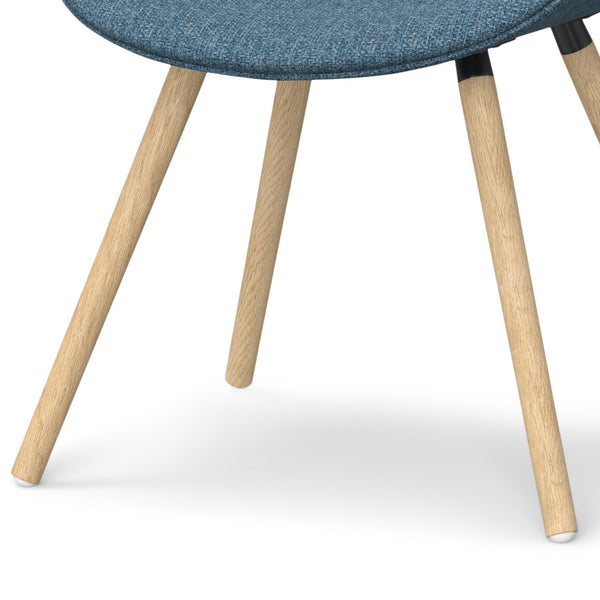 English Elm Malden Bentwood Dining Chair - Denim Blue Comfort With Light Brown Legs For Modern Spaces B136P158895