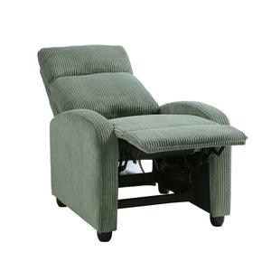 English Elm Modern Parsons Push Back Recliner Chair in Soft Corduroy Fabric — Sleek Comfortable Living Room Lounger with Solid Wood Frame and Easy Recline Mechanism Green 30 L x 27 W x 21.5 H B011P395854
