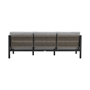 English Elm Solenna Aluminum Rope Outdoor Sofa in Gray — All-Weather, Quick-Dry Cushions, Removable Covers, 83" L B2736P354355