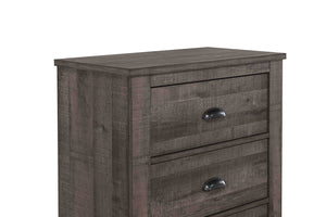 English Elm 1pc Modern Faux Marble Top Nightstand with Two Drawers, Sleek Contrast Finish, Compact Bedroom Storage Gray 28.54 L x 18.7 W x 28.07 H B2741P335229