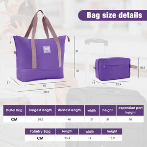 English Elm Softside Expandable Spinner Luggage Set with Tsa Lock Duffel Polyester Travel Purple N732P201004I
