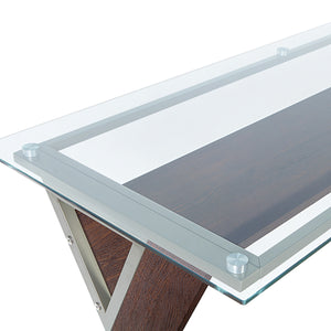 OSP Home Furnishings Zenos L-shape Desk Cherry