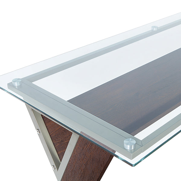 OSP Home Furnishings Zenos L-shape Desk Cherry