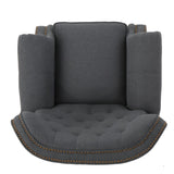 Christopher Knight Home® - Noble House - Walder Contemporary Tufted Fabric Recliner With Nailhead Trim