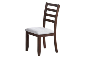 English Elm Ladder Tall Ladder-Back Counter Chairs Set of 2 with Padded Upholstered Seats and Curved Tapered Legs Walnut 20 L x 12 W x 40 H B011P370877