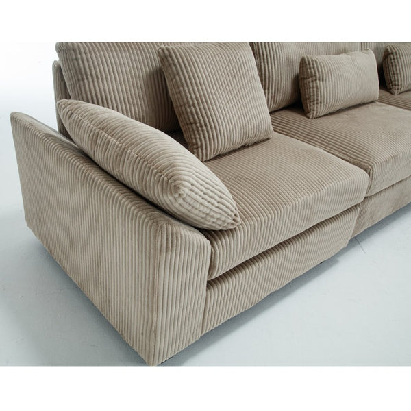 English Elm {New Arrival} Oversized Modular Sectional Sofa - Cozy Corduroy 6-Seater For Ultimate Comfort & Style! W2325S00019-GIGA