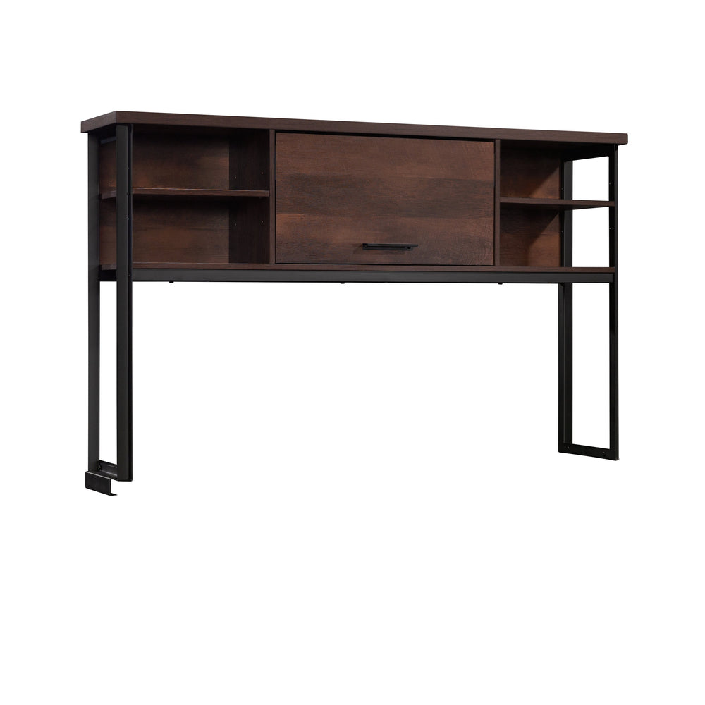 English Elm Hutch, Modern-Rustic Brown Storage Solution With Adjustable Shelves For Stylish Organization & Display B356P367924