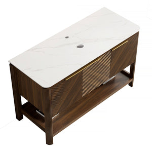 English Elm Nyah Carrara Sintered Stone Vanity Countertop with Undermount Ceramic Basin 48 Inch W2615P346334