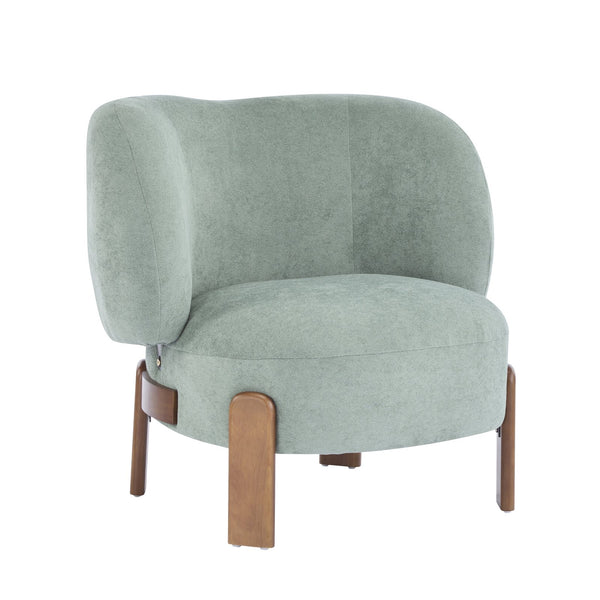 English Elm Christopher Knight Home® - Cozy Wingback Armchair with Plush Bouclé Upholstery, Solid Wood Legs, Ergonomic Support, Timeless Style Green 33.5 L x 25.5 W x 21.5 H N776P298155G