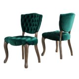 Christopher Knight Home® - Noble House - Bates Tufted Velvet Fabric Dining Chairs - Set of 2