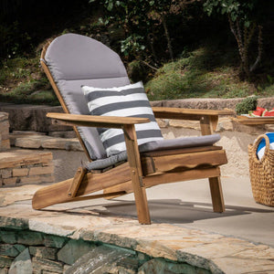 English Elm Christopher Knight Home® - Chair Cushion - Stylish Gray Adirondack Seat Pad For Outdoor Comfort & Easy Maintenance, 48.25" L N769P577024G