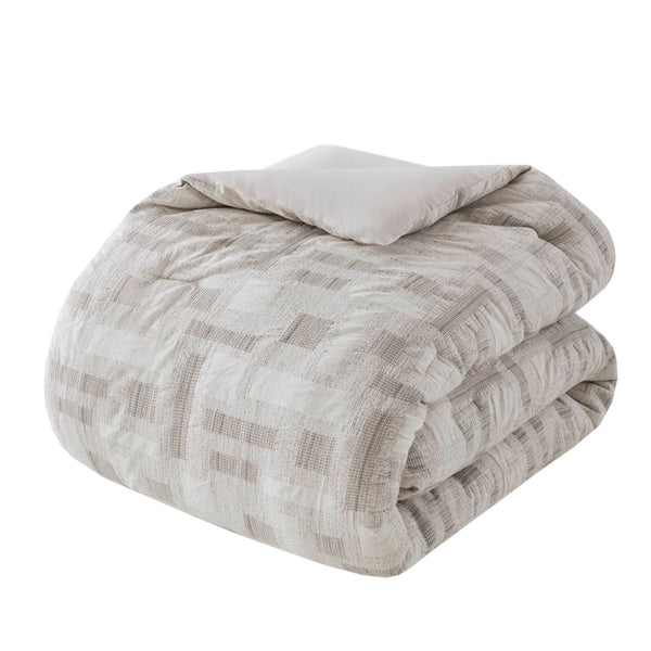 English Elm 3 Piece Oversized Comforter Set Full/Queen - Cotton Blend Face, Plush Polyester Fill, Hotel-Style Cozy Ivory 22.83 L x 21.65 W x 9.84 H B035P280382