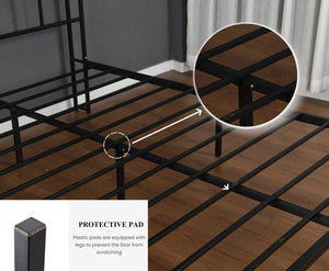 English Elm 14 Inch Twin Platform Bed Walnut Headboard Led Lighting Usb Charging Storage Shelf W1670P420448
