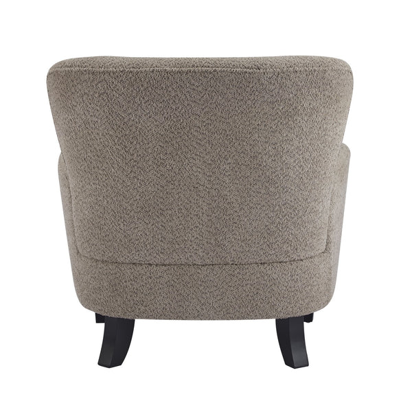 English Elm Christopher Knight Home® - Gerald Boucle Upholstered Club Chair with Tapered Birch Legs, Tonal Piping and Cozy Texture Black,Light Brown 32.25 L x 27.75 W x 20.75 H N776P243710D