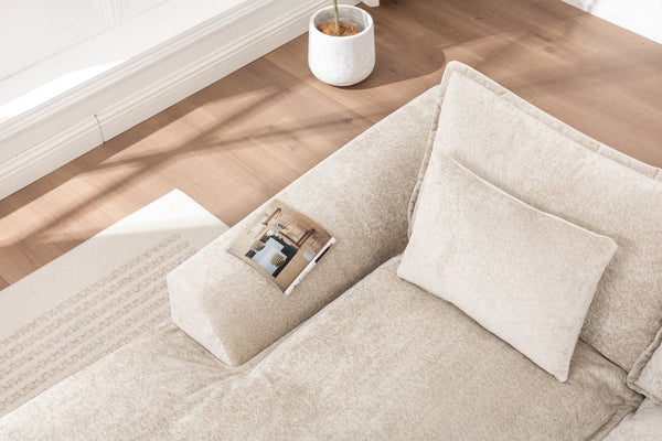 English Elm 103" Cloud Sectional Couch - Reversible L-Shaped Modular Sofa For Stylish Living Room Comfort W1170S00040