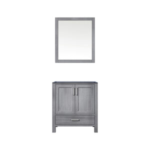 English Elm Distressed Grey 30-in Bath Vanity with 28-in Mirror, Wood Cabinet, Drawer & Open Shelf Storage B2731S00504