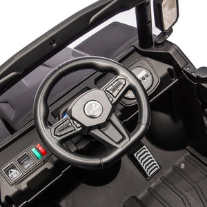 English Elm 24v 400w Six Wheel Kids Electric Dump Truck 4wd Remote Control Ride on Toy Black W1578P353176