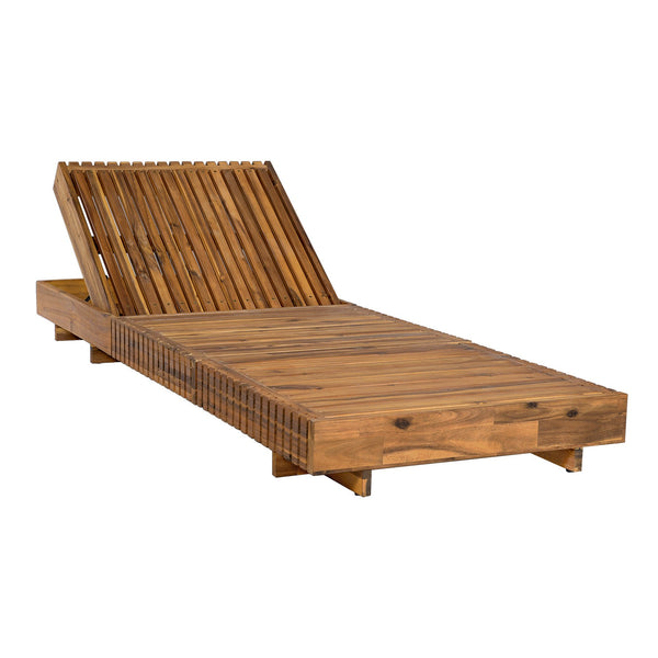 English Elm Christopher Knight Home® - Lounge Chaise Set - Elegant Acacia Wood With Cream Triple-Fold Cushion, Adjustable Backrest & Versatile Options N770P281696T_N770P208317C