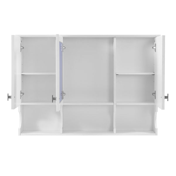 English Elm 3-in-1 Wall Mounted Bathroom Medicine Cabinet with Soft Close Mirror and Towel Bar White N710P358620K