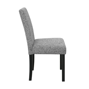 English Elm Sarang Faux Marble White & Black Dining Table with 4 Padded Grey Chairs — Solid Wood, Sturdy Build B201P359581