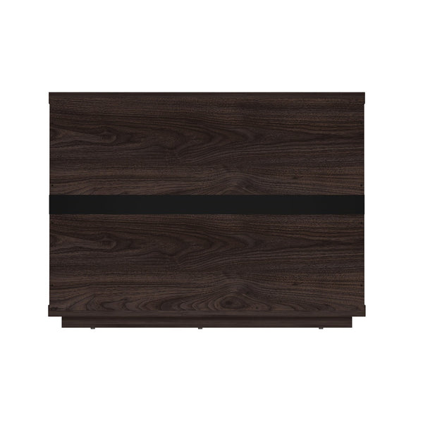 English Elm Evelyn 32" Brown Nightstand - Modern 3-Drawer Design For Stylish Bedroom Storage & Organization B365P398537