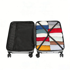 English Elm 2025 Hardshell Abs 3 Piece Luggage Set Matte Spinner Wheels Combo Lock Travel Beige+Silver Gray W2710P417749