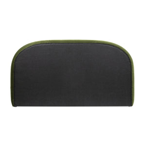 English Elm Jennifer Taylor Home - Archie Olive Green Puffy Grounded Upholstered Platform Bed — Velvet Arch Headboard, No-Box Spring Needed B2719P238215