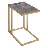 OSP Home Furnishings Norwich C-Table  Brown / Gold