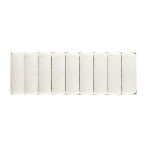 English Elm Jennifer Taylor Home - Bella 52" Upholstered Accent Bench Ivory White Boucle – Channel Tufted Modern Seat, 300lb Capacit B2719P292908