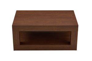 English Elm Modern Two Tier Rectangular Coffee Table with Open Shelf Mdf Frame for Living Rooms W3875P389609
