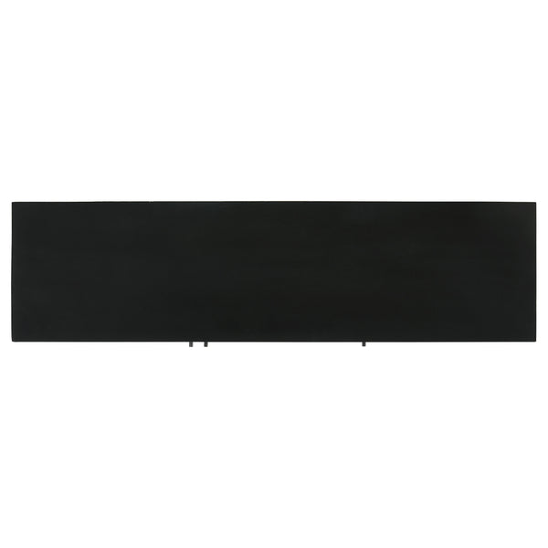 English Elm Madrid Rustic Natural & Black 3-Door Accent Cabinet with Textured Wood Doors, Adjustable Shelves, Iron Knobs (64"W) B062P358339