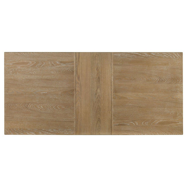 English Elm Dreydon Reeded Rubberwood Extendable Dining Set Seats Six in Farmhouse Style B062S01781