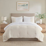 Beautyrest Miro Casual 3 Piece Gauze Oversized Comforter Set BR10-3853 Natural