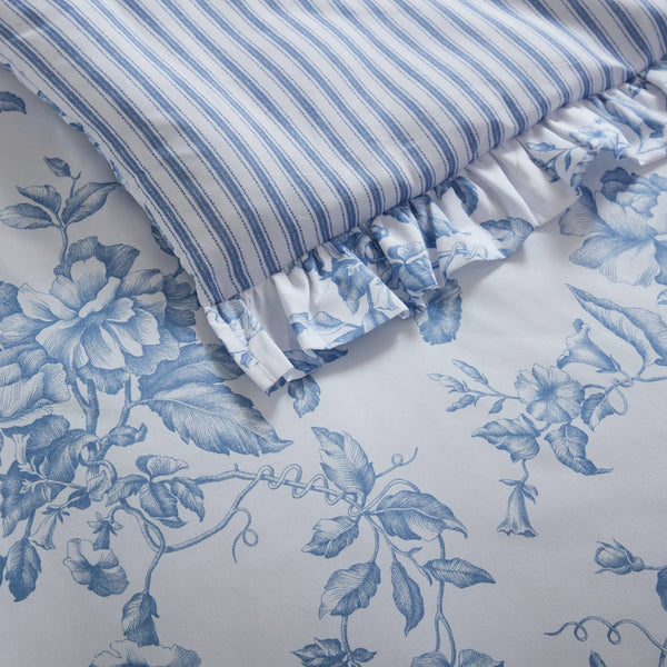 English Elm 5 Piece Full/Queen Comforter Set with Decorative Pillows - Soft Microfiber, Hypoallergenic, Cozy Layering Blue 16.54 L x 12.6 W x 7.87 H B035P381287