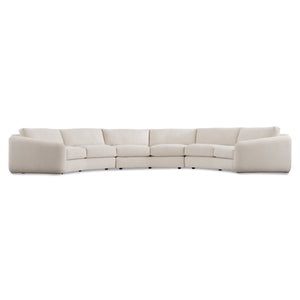 Bernhardt Bernhardt Crescent Soleil 3-Piece Fabric Sectional — Made-To-Order Midcentury Modern Lounge Sofa K2177