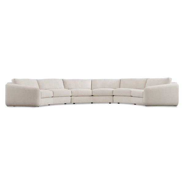 Bernhardt Bernhardt Crescent Soleil 3-Piece Fabric Sectional — Made-To-Order Midcentury Modern Lounge Sofa K2177