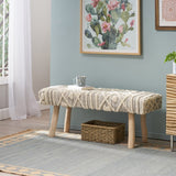 Christopher Knight Home® - Noble House - Laveta Handcrafted Boho Wool and Cotton Rectangular Bench