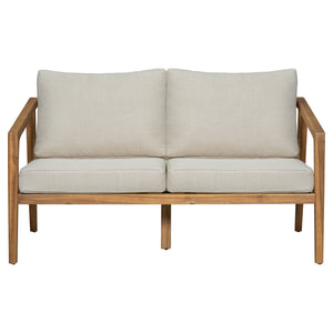 English Elm Christopher Knight Home® - Westin Acacia Wood Loveseat - Stylish Outdoor Seating With Beige Cushions For Patios & Porches N775P239513N