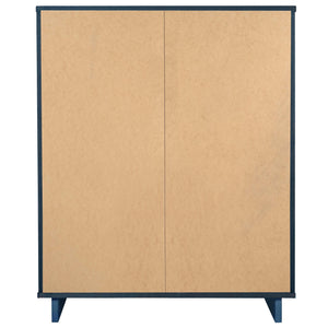 English Elm Granville 38" Chest - Elegant Midnight Blue 5-Drawer Storage With Gold Handles For Modern Spaces B365S00083