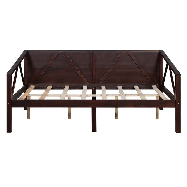 English Elm Twin Daybed Frame Solid Pine Sofa Bed for Guest Room Studio or Teen Bedroom Espresso N708P266726P