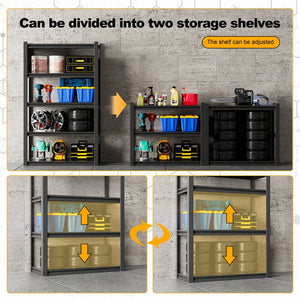 English Elm Storage Shelves Heavy Duty Pegboard Steel Garage Organization Rack Adjustable Unit T5667P454707