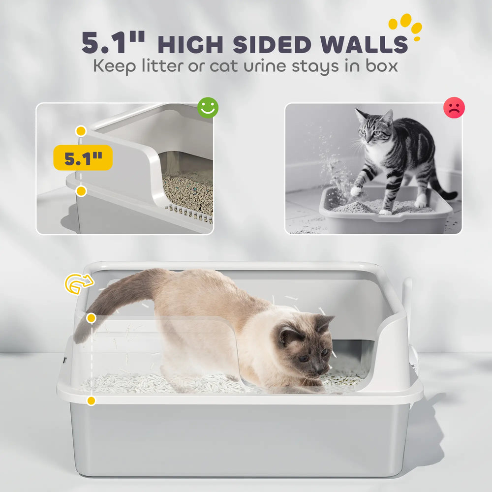English Elm Pet Feeder Storage Cabinet with Raised Bowls Tempered Glass Door and White Mdf Build T3971P404497