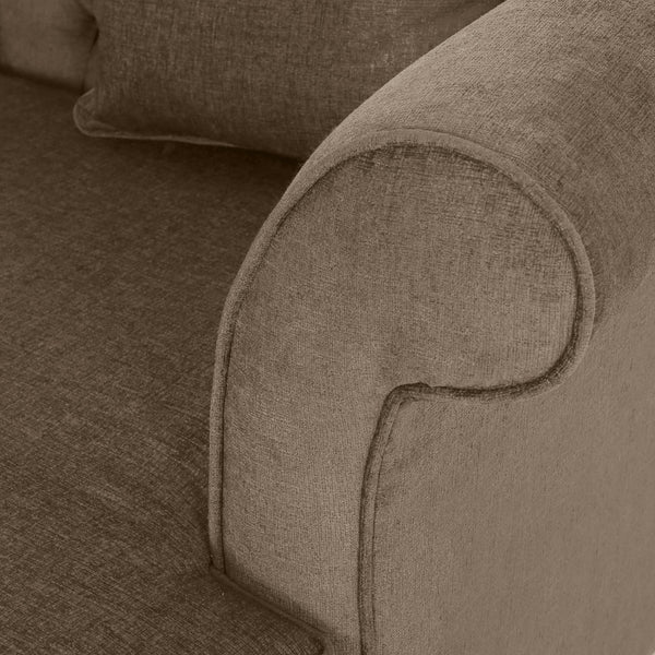 English Elm Christopher Knight Home® - Loveseat Double Chaise Lounge - Elegant Brown Fabric With Button-Tufted Design & Accent Pillows 68104.00AFBRN_68104.00BFBRN