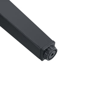 English Elm Four Linen-Cotton Dining Chairs with Sturdy Metal Legs, Breathable Upholstery, Sleek Minimalist Design Black,Light Gray W1151P263121